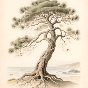 lone tree on the beach